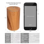 100ML Ultrasonic Wood Grain USB Essential Oil Diffuser with LED Lights 8 79088 9990d0