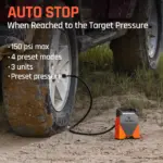Portable Tire Inflator Pump 160 PSI with Power Bank & LED – 7800mAh 4 79098 ab803a