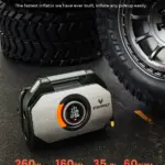 Heavy-Duty Portable Tire Inflator with 38400mAh Battery & 160 PSI Pressure 4 79133 999a4a