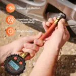 High-Precision Digital Tire Pressure Gauge 250 PSI with LCD & Rubber Hose 5 79145 f31b50