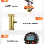 High-Precision Digital Tire Pressure Gauge 250 PSI with LCD & Rubber Hose 7 79145 fafc8e