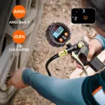 Digital Tire Pressure Gauge 0-250 PSI with Air Chuck & Compressor Accessories 4 79152 0f8198
