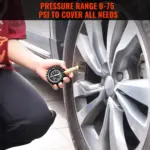Heavy-Duty Tire Pressure Gauge with Glow Dial – 75 PSI Mechanical Tester 7 79169 9a215e