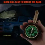 Heavy-Duty Tire Pressure Gauge with Glow Dial – 75 PSI Mechanical Tester 8 79169 affe75