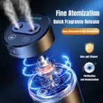 380ML Double Mist Car Air Humidifier & Essential Oil Diffuser with Mood Light 5 79180 db469b