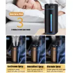 380ML Double Mist Car Air Humidifier & Essential Oil Diffuser with Mood Light 7 79180 ec4ec6