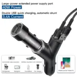 40W Dual USB Car Charger with Cigarette Lighter Slot – Fast Charging for 3 Devices 8 79213 0c1964