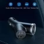 40W Dual USB Car Charger with Cigarette Lighter Slot – Fast Charging for 3 Devices 4 79213 ac33d5