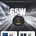 65W USB-C Car Charger Fast Charge with QC 4.0 & PD 3.0 for Phones & Tablets 4 79270 7bc7dd