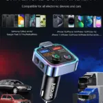 Bluetooth 5.3 FM Transmitter with 48W PD+QC3.0 Fast Charging & LED Lights 6 79372 1a403b