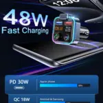 Bluetooth 5.3 FM Transmitter with 48W PD+QC3.0 Fast Charging & LED Lights 3 79372 3806c5