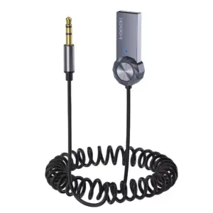 Bluetooth 5.1 USB to 3.5mm Aux Adapter with Mic for Wireless Car Audio