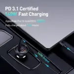 140W Fast Charging USB-C Car Charger with Digital Display for Laptops & Phones 7 79440 50a40d
