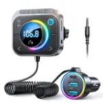 Bluetooth 5.3 FM Transmitter Car Adapter with AUX, Bass Boost & 3-Port Fast Charging 3 79465-d46037.webp