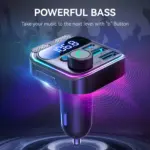 Car Bluetooth 5.3 FM Transmitter with 48W Fast Charging & Hands-Free Calling 6 79473 ff4b0d