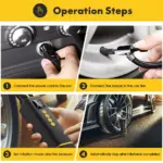 Portable 12V 150PSI Car Tire Inflator with LED Display & Extended Power Cord 9 79626 2af6b6