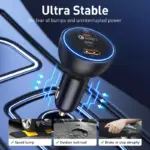 160W USB-C Car Charger with QC 5.0, PD 3.0 & PPS Fast Charging 4 79782 4fbf57