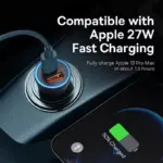 60W Dual USB-C & USB Fast Car Charger – QC 4.0 PD Quick Charge Adapter 6 79800 77a64d