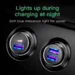 30W Dual Port USB-C + USB Car Charger | QC4.0 QC3.0 PD Fast Charging Adapter 6 79812 87133e