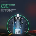 30W Dual USB-C Fast Car Charger with PD 3.0 & FCP for iPhone & Android 7 79824 3bc309