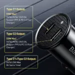 30W Dual USB-C Fast Car Charger with PD 3.0 & FCP for iPhone & Android 6 79824 633365