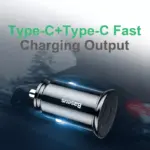 30W Dual USB-C Fast Car Charger with PD 3.0 & FCP for iPhone & Android 4 79824 b91478