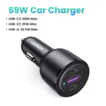 69W USB-C Car Charger with Triple Fast Charging Ports and Cooling Design 9 79856 3866de