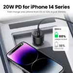 69W USB-C Car Charger with Triple Fast Charging Ports and Cooling Design 6 79856 8bc576