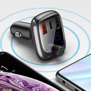 Bluetooth 5.0 FM Transmitter & Fast Car Charger