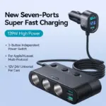 139W 7-in-1 Multi-Port Fast Car Charger with PD/QC3.0 USB C & Cigarette Lighter Adapter 4 79922 28ffd5