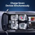 139W 7-in-1 Multi-Port Fast Car Charger with PD/QC3.0 USB C & Cigarette Lighter Adapter 7 79922 4799ed