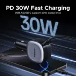 2-in-1 Retractable 75W Car Charger with Fast Charging for iPhone & Samsung 4 79947 02a287