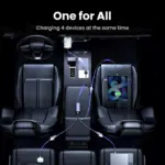 130W Car Charger with 4 USB Ports, Fast Charging for iPhone, iPad & Notebook 6 79953 ab9e95