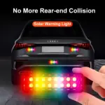 16 LED Solar-Powered Warning Strobe Light for Motorcycle, Bike & Car 4 80195 3d393e