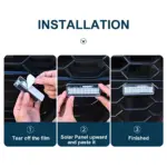 16 LED Solar-Powered Warning Strobe Light for Motorcycle, Bike & Car 7 80195 ec1518