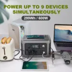 R600 Portable Power Station, 299Wh LiFePO4 Battery for Tesla, Ford, Toyota 4 80622 959941