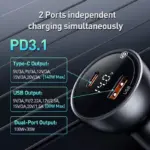 140W PD3.1 Fast Car Charger – Quick Charge for MacBook & iPhone – Fits Tesla, Ford, Toyota 5 80837 3399ca