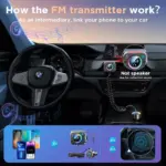 Bluetooth 5.3 FM/AUX Car Adapter for Toyota, Ford, Honda 9 80987 98ea96