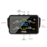 Solar TPMS Car Tire Pressure Monitor for Honda, Jeep 8 81070 1d6c4c