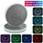 LED Cup Holder Lights for Audi A3 A4 A5 A6 A7 A8 Q3 Q5 Q7 – 7-Color RGB Coaster 6 81102 ed90c9