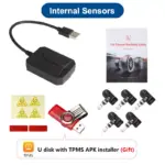 USB Android TPMS Tire Pressure Monitoring System for Toyota, Ford, Honda 8 81159 7c3d9d