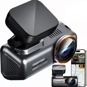 4K UHD Dash Cam with 1080P Rear Camera, GPS, WiFi for Hyundai, Chrysler, Subaru