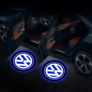 2PCS Car Door Welcome Lights Projector for Volkswagen Golf, Passat, Tiguan