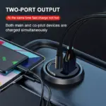 Fast Car Charger USB Type C Dual Port Adapter for Volkswagen Golf, Polo, Tiguan 7 81356 cd0dd1