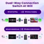 2in1 Wireless CarPlay & Android Auto Adapter – Plug and Play Smart Dongle for Audi, VW & Toyota 7 81422 f4b70f