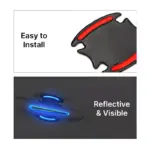 8pcs 3D Carbon Fiber Car Door Handle Stickers for Toyota, Honda, BMW 6 81447 25dc51
