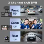 3 Channel Car DVR HD 1080P 3-Lens Inside Vehicle Dash Cam for Ford, BMW, Toyota 5 81593 ae3dc6