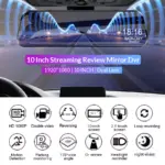 H96 10-Inch FHD Mirror Camera for Car for Ford, Toyota, Honda 4 81616 a34c59