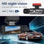 2-Lens 1080P Car DVR with Wide-Angle, Night Vision & Suction Cup Mount for Kia, BMW, Ford 5 81708 a54c54