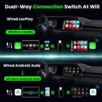 2-in-1 Wireless CarPlay & Android Auto Adapter for Audi A3, A4, Q5 & More 7 81822 6081ff